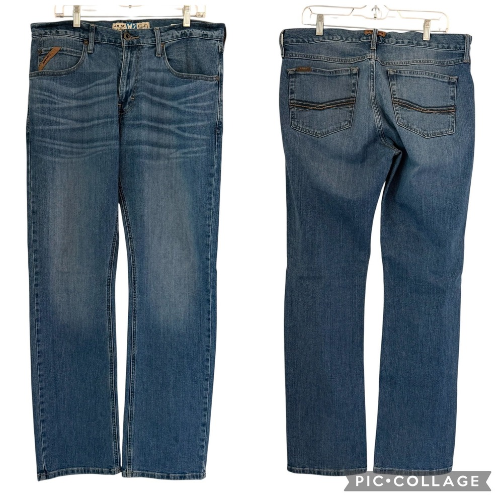 Ariat M2 Relaxed Boot Cut Jeans Mens 33x34 Fit 34x34 Medium Wash Denim Legacy